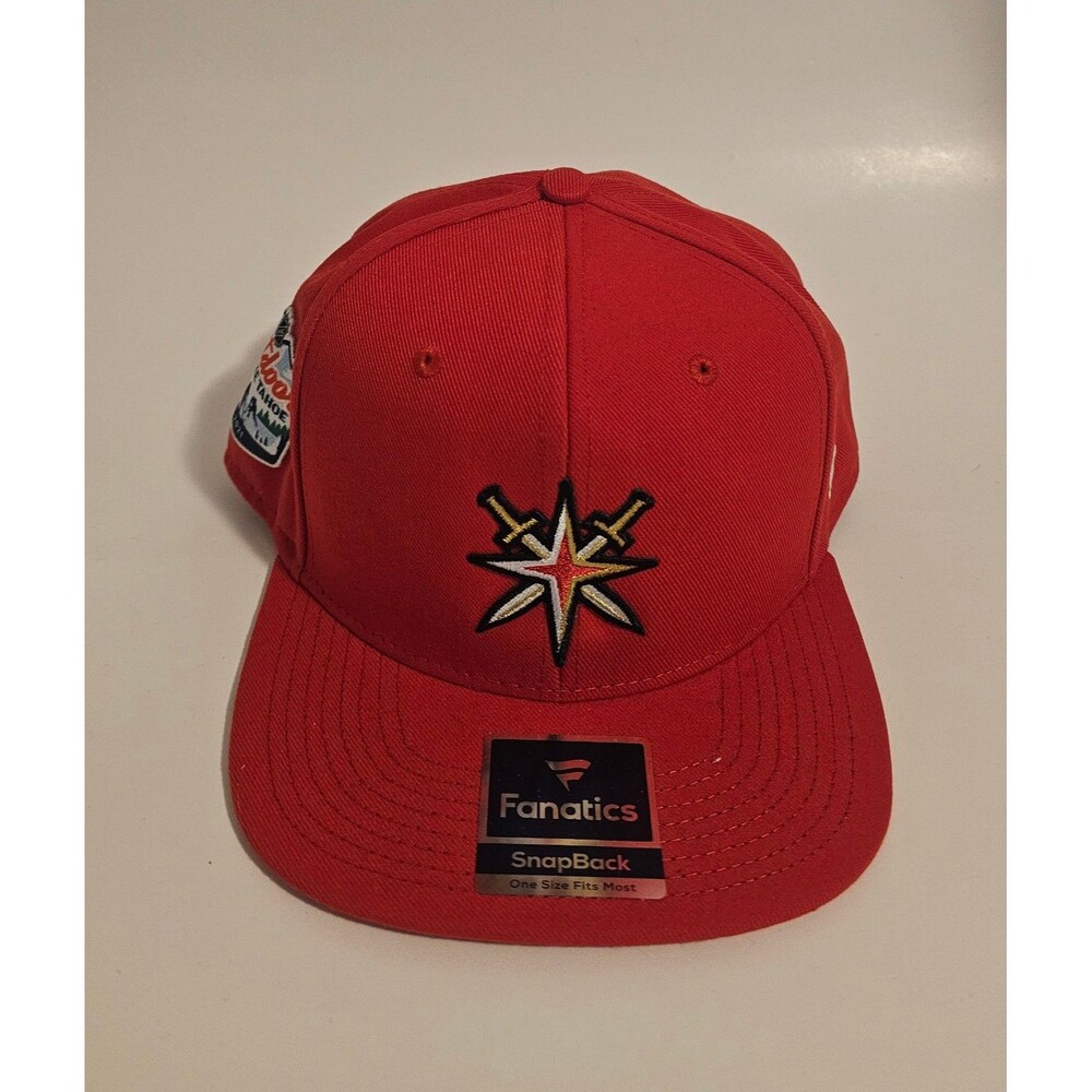 Vegas Golden Knights NHL Hockey Tahoe Fanatics Red Snapback Hat Cap VGK Las Sin